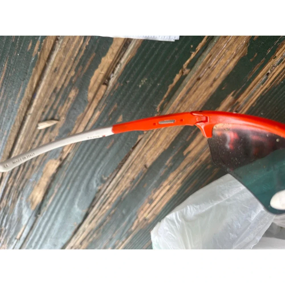 Rudy Project Noyz SP 04 Sunglasses Orange White Cycling Wraparound Italy